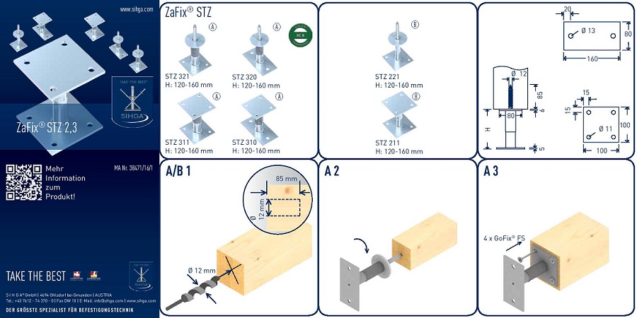 PODPORNA NOGA ZAFIX STZ 311 - slika 2